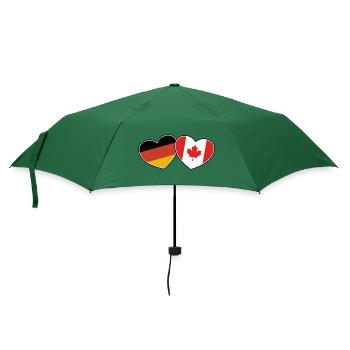 Deutsch Kanadische Freundschaft - Geschenk - Regenschirm (klein) - Flaschengrün - Vorne