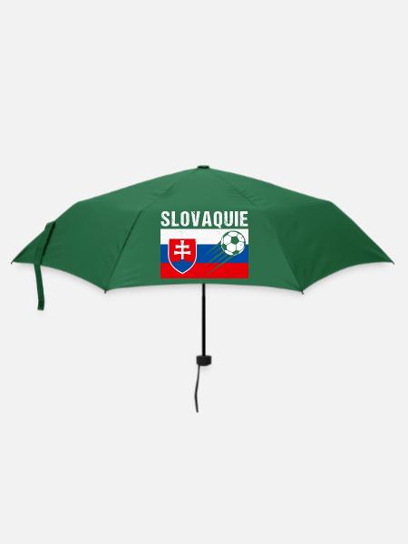 Slowakei Flagge Slowakisches Fußball Geschenk - Regenschirm (klein) - Flaschengrün