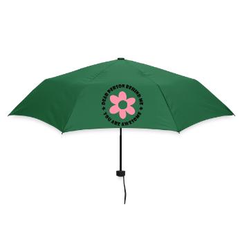 Liebe Person hinter mir, Du bist toll - Regenschirm (klein) - Flaschengrün - Hinten