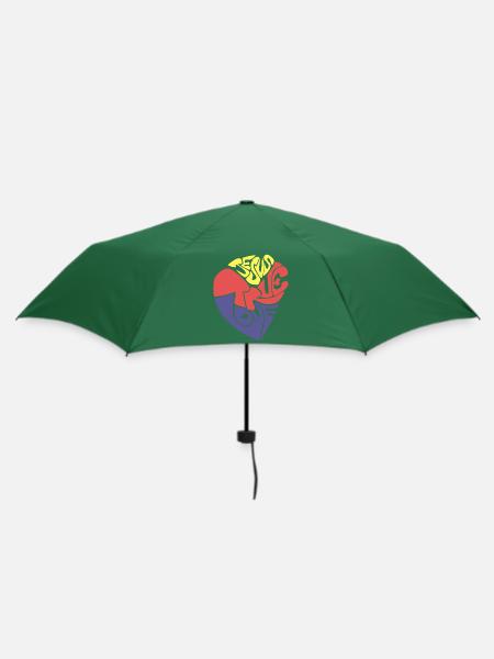 wahre Liebe Jesus - Regenschirm (klein) - Flaschengrün