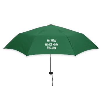 Mein Gehirn hat zu viele Tabs geöffnet - Regenschirm (klein) - Flaschengrün - Hinten