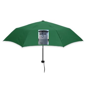 Pegel(turm-Uhr) Köln - Regenschirm (klein) - Flaschengrün - Hinten