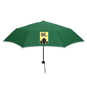 Black Lives Matter Gelb - Regenschirm (klein) - Flaschengrün - Hinten