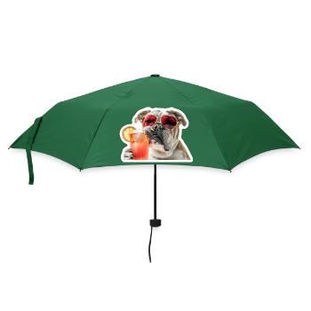 Bully trinkt Cocktail - Regenschirm (klein) - Flaschengrün - Vorne