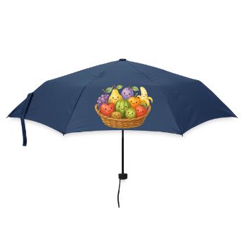 Kawaii Fruit Basket Friendly Fruits Fruit Kids - Umbrella (small) - navy - Front