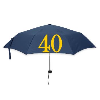 40. 40 ANS. 40e ANNIVERSAIRE. ANNIVERSAIRE 40 ANS. - Parapluie standard - marine - Devant