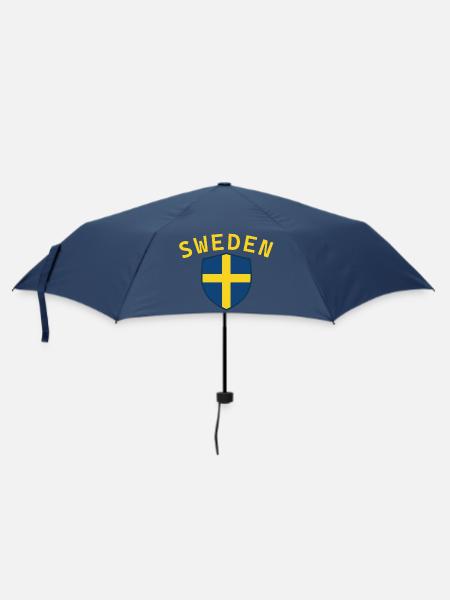 Sverige, Sverige, Sverige, Sverige - Paraply (lille) - marineblå