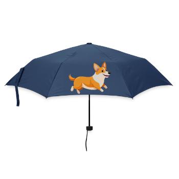 Corgi-Lauf - Regenschirm (klein) - Navy - Vorne