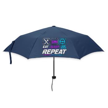Eat sleep sim race repeat für Sim Racing Fans - Regenschirm (klein) - Navy - Vorne