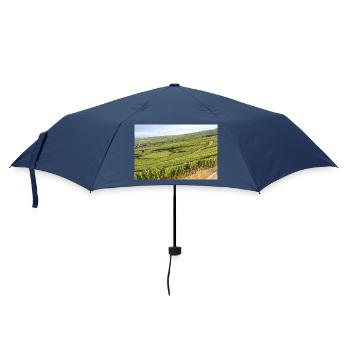 Weinfelder Weinberge Elsass Frankreich Poster - Regenschirm (klein) - Navy - Vorne