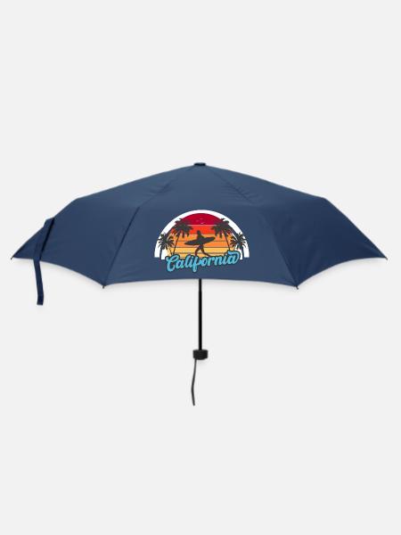 California Vintage Summer Design - Umbrella (small) - navy