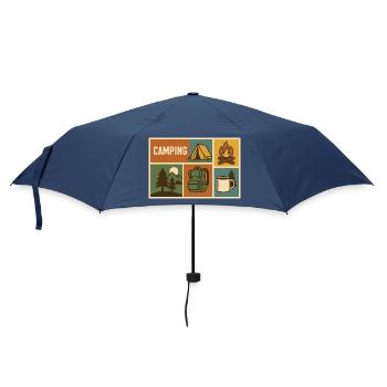 Campfire Nights Patchwork - Umbrella (small) - navy - Front