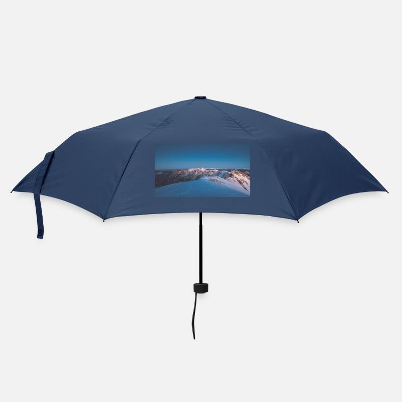 Alpenglow on Agrafa Mountain Range - Umbrella (small) - navy