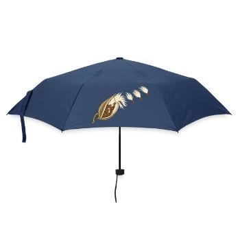 Seidenpflanzenkapsel und treibende Samen - Regenschirm (klein) - Navy - Vorne