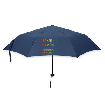 Lehrerin Substantiv Influencerin Schule Geschenk - Regenschirm (klein) - Navy - Vorne