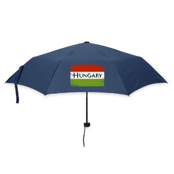 HUNGARY Schriftzug dreckig - Regenschirm (klein) - Navy - Vorne