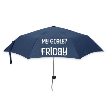 My Goals? Friday - My goal? Friday white - Umbrella (small) - navy - Front