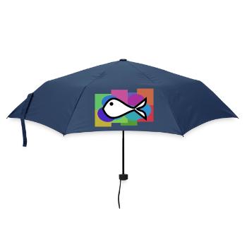 POISSON. MEMOIRE. SARDINE. POISSON D'AVRIL. MER - Parapluie standard - marine - Devant