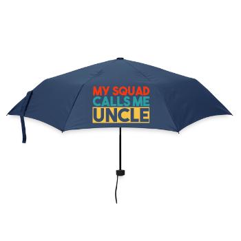 My Squad Calls Me Uncle Retro Typography - Umbrella (small) - navy - Front