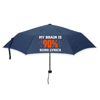 90 Percent Music Theory Clef and Notes Design - Regenschirm (klein) - Navy - Vorne
