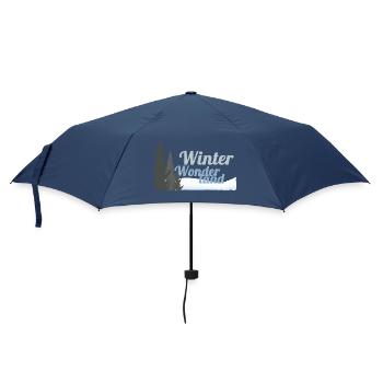 Winter Wonderland Trees - Umbrella (small) - navy - Front