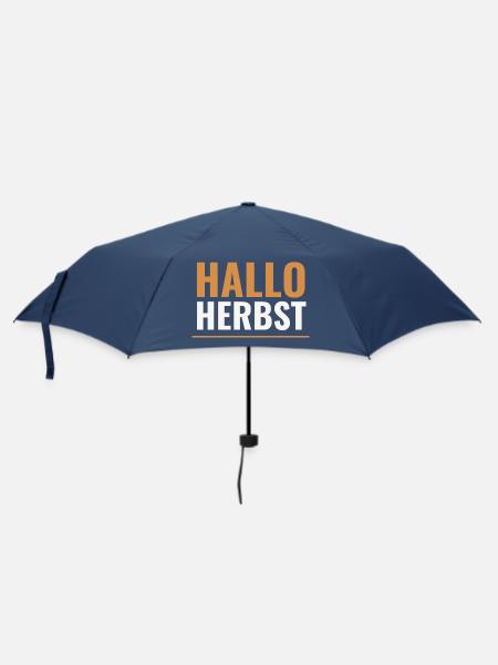 Herbst Hallo Herbst. - Regenschirm (klein) - Navy