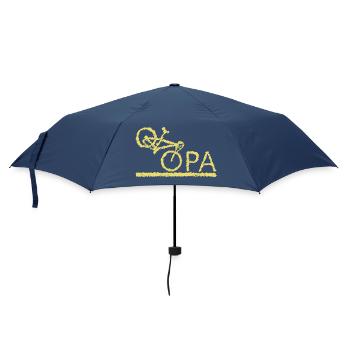 bester Opa Fahrrad Mountainbike Radeln Kritzeln - Regenschirm (klein) - Navy - Vorne