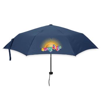Soleil avec lettrage arc-en-ciel – design estival - Parapluie standard - marine - Devant