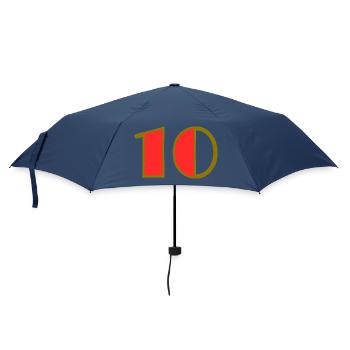 10. 10 ANS. 10e ANNIVERSAIRE. ANNIVERSAIRE 10 ANS. - Parapluie standard - marine - Devant