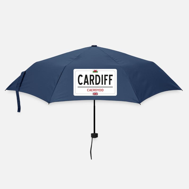 Cardiff town sign - Umbrella (small) - navy