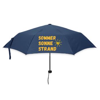 Sommer - Sonne - Strand - Endlich Urlaubszeit! - Regenschirm (klein) - Navy - Vorne
