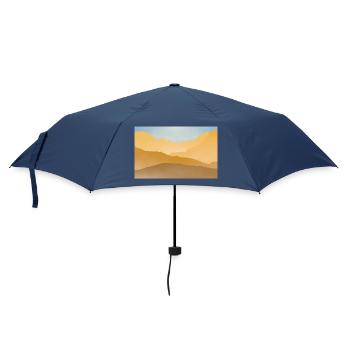 Goldene Gipfel bei Sonnenaufgang - Regenschirm (klein) - Navy - Vorne