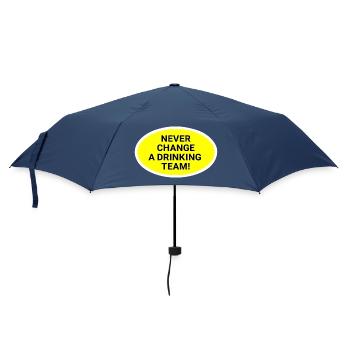 Nie wechsel das Trinkteam - Regenschirm (klein) - Navy - Vorne