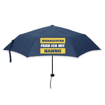 Spruch Hanno - Regenschirm (klein) - Navy - Vorne