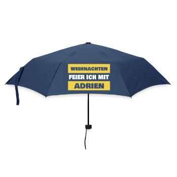 Adrien als Spruch - Regenschirm (klein) - Navy - Vorne