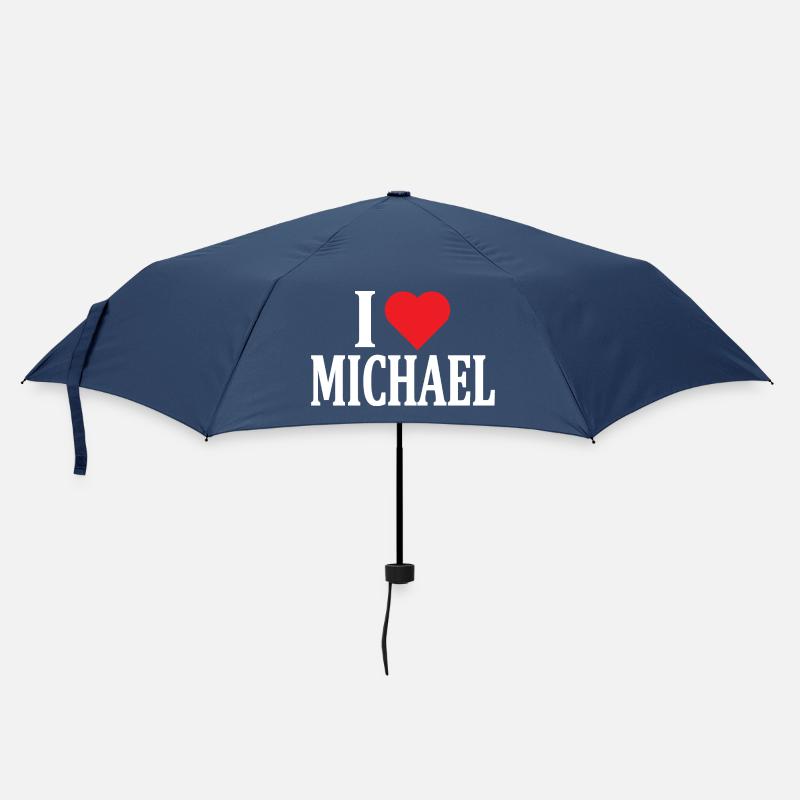 T-Shirt Ich liebe Michael T-Shirt Geschenkidee - Regenschirm (klein) - Navy