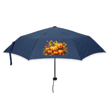 Pumpkin Set – Herbstliches Deko‑Design - Regenschirm (klein) - Navy - Vorne