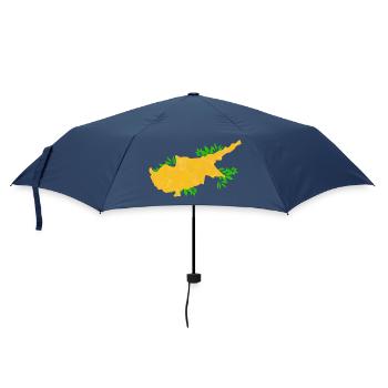 Zypern Flagge - Cyprus Travel- Flaggen Karte  - Regenschirm (klein) - Navy - Vorne
