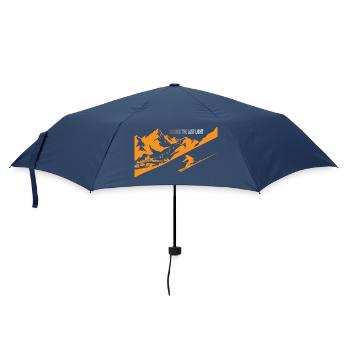 Skifahren Letztes Licht Berge Skilift  Skifahrer - Regenschirm (klein) - Navy - Vorne