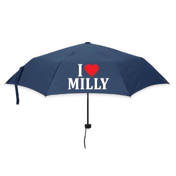 t-shirt name I love Milly t-shirt gift idea - Umbrella (small) - navy - Front