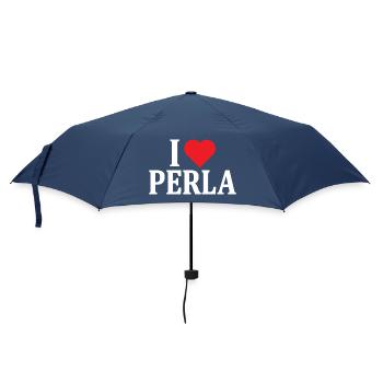 T-Shirt I love Pearl T-Shirt Geschenkidee - Regenschirm (klein) - Navy - Vorne