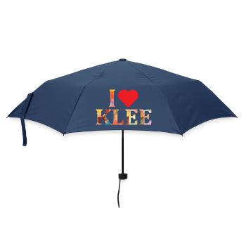 I love Klee T-Shirt T-Shirt Geschenkidee - Regenschirm (klein) - Navy - Vorne