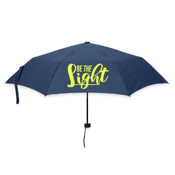 Be The Light Motivierend Positivität Spruch Logo - Regenschirm (klein) - Navy - Vorne