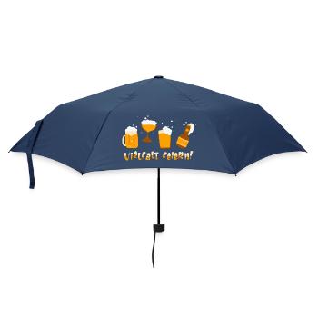 Bierliebhaber Bier Spruch Biertrinker Saufen - Regenschirm (klein) - Navy - Vorne