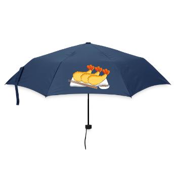 Krabbe Languste Meeresfrüchte Shrimp - Regenschirm (klein) - Navy - Vorne