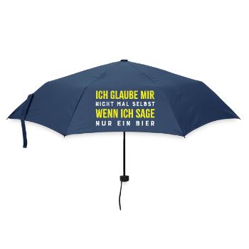 Nur ein Bier (glaub ich selbst nicht) - Regenschirm (klein) - Navy - Vorne