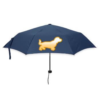 Dackel - Regenschirm (klein) - Navy - Vorne