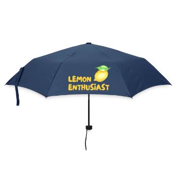 Zitrusliebhaber Lemon Enthusiast - Regenschirm (klein) - Navy - Vorne