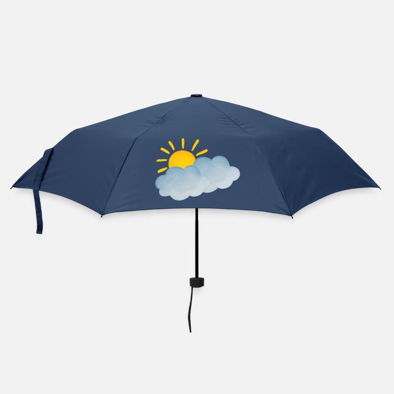 Weather cloudy cheerful - Umbrella (small) - navy