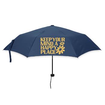 Happy Mind - Regenschirm (klein) - Navy - Vorne